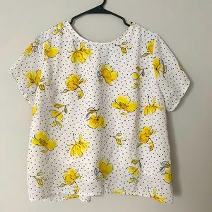 Abercrombie polka dot and floral shirt